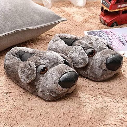 Women and Kids Cute Dogs Indoor Slippers Cute Dogs Slippers Indoor Slippers Warm Memory Foam Cotton Home Slippers Soft Cozy Home Shoes Cute Fluffy Slippers in Saudi Arabia