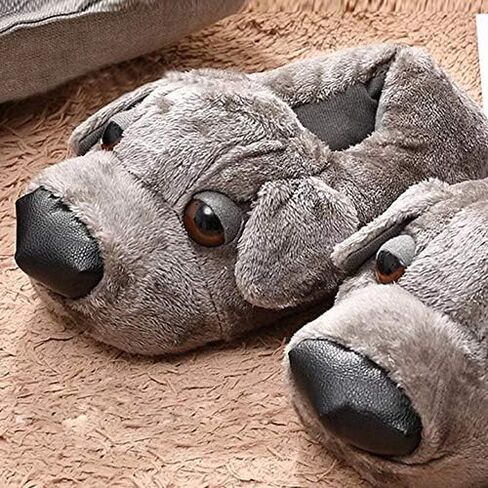 Women and Kids Cute Dogs Indoor Slippers Cute Dogs Slippers Indoor Slippers Warm Memory Foam Cotton Home Slippers Soft Cozy Home Shoes Cute Fluffy Slippers in Saudi Arabia