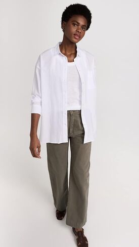 قميص Madewell النسائي The Signature Poplin كبير الحجم in Saudi Arabia