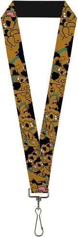 Buckle Down Scooby Doo Stacked Close-up Black-1 Inch Lanyard in Saudi Arabia