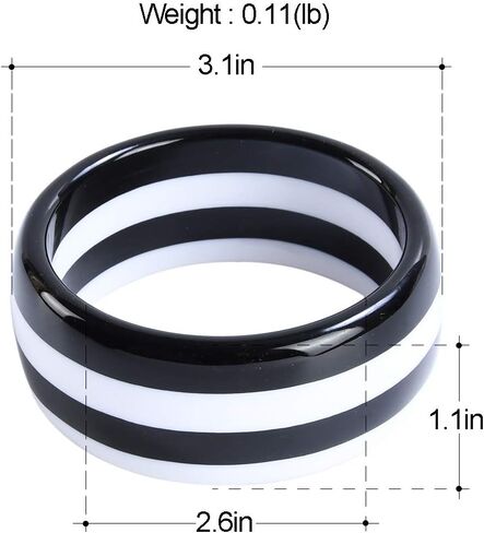 GuanLong Resin Bangle Cuff Bracelet for Women - Stripe Geometric Resin Bangle - Idea Gift for Friends, Sisters, Classmates in Kuwait