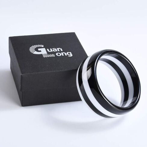 GuanLong Resin Bangle Cuff Bracelet for Women - Stripe Geometric Resin Bangle - Idea Gift for Friends, Sisters, Classmates in Kuwait