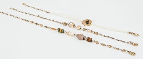 طقم اساور حلقية بتصميم بوهو مصنوع يدويا مزين بالخرز وحبل مضفر للنساء in Kuwait