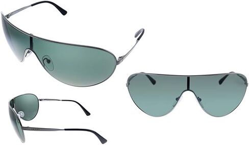 Prada PR 55X AV72 Gunmetal Metal Pilot Sunglasses Green Lens in Saudi Arabia