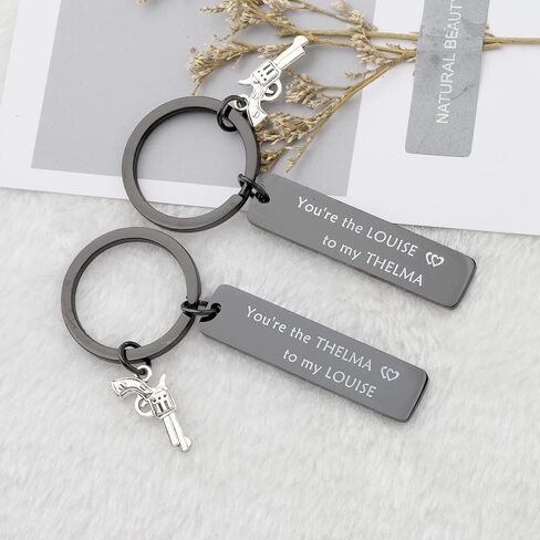 MYOSPARK Thelma and Louise Keychain Set Best Friends Keychains Moving Away Gift Friendship Jewelry in Saudi Arabia