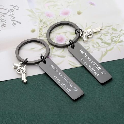 MYOSPARK Thelma and Louise Keychain Set Best Friends Keychains Moving Away Gift Friendship Jewelry in Saudi Arabia