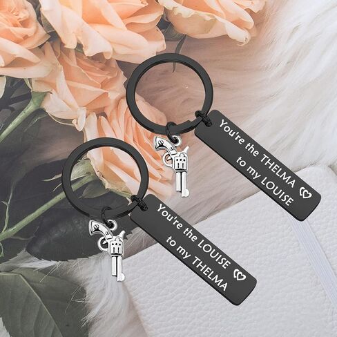 MYOSPARK Thelma and Louise Keychain Set Best Friends Keychains Moving Away Gift Friendship Jewelry in Saudi Arabia