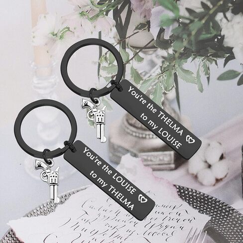 MYOSPARK Thelma and Louise Keychain Set Best Friends Keychains Moving Away Gift Friendship Jewelry in Saudi Arabia