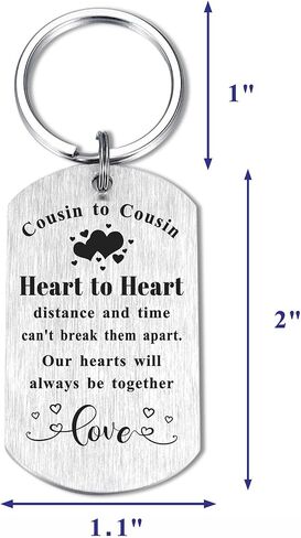 To My Cousin Keychain Gifts, Thank You Keychain Gift for Cousins, Birthday Graduation Christmas Keychain Present to My Cousins, Cousin Keychain, M in Saudi Arabia