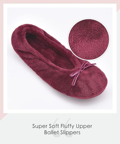 YINXIURD Women's Ballerina House Slippers, Anti-Skid Comfy Warm Ballet Style Slippers in Saudi Arabia