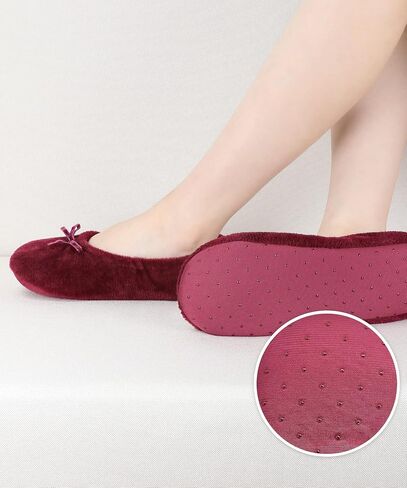 YINXIURD Women's Ballerina House Slippers, Anti-Skid Comfy Warm Ballet Style Slippers in Saudi Arabia