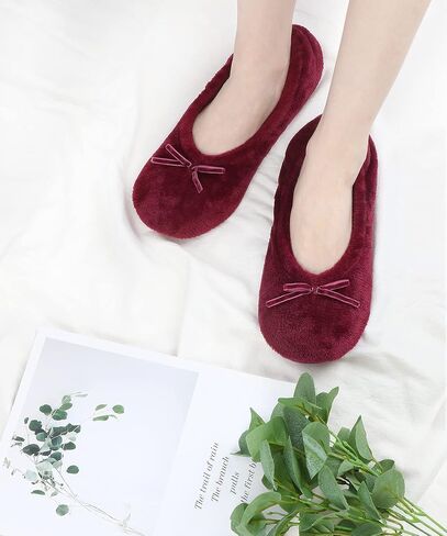 YINXIURD Women's Ballerina House Slippers, Anti-Skid Comfy Warm Ballet Style Slippers in Saudi Arabia