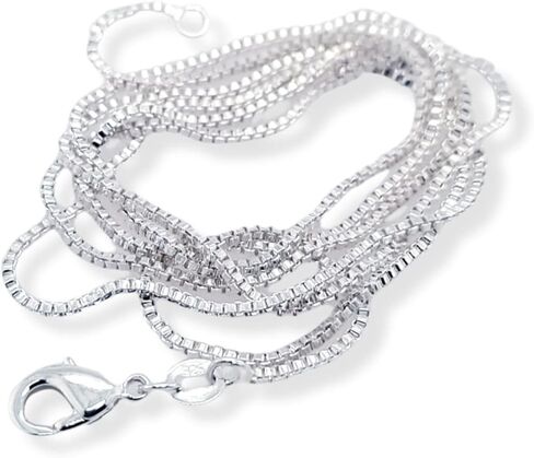 CRAFT WIRE Silver Plated Necklace Box Chain 1.0mm 16 18 20 22 24 30 36 Inches in Saudi Arabia
