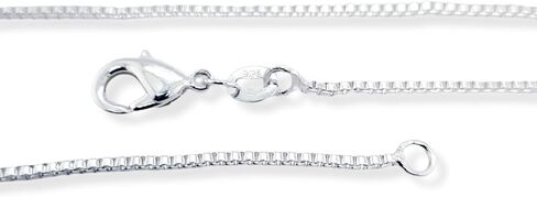 CRAFT WIRE Silver Plated Necklace Box Chain 1.0mm 16 18 20 22 24 30 36 Inches in Saudi Arabia