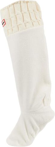 Hunter Original 6 Stitch Cable Acrylic Tall Boot Socks for Men and Women - 100% Polyester, Warm and Pull-On Socks - Hunter White MD (Women's Shoe 5-7) One Size in Saudi Arabia