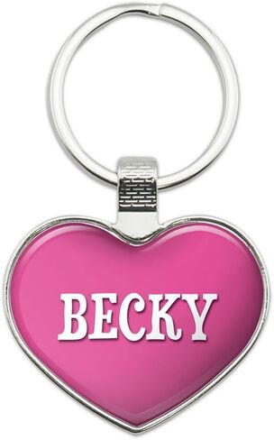 GRAPHICS & MORE Metal Keychain Key Chain Ring Pink I Love Heart Names Female B Baba - Barbie in Saudi Arabia