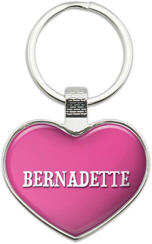 GRAPHICS & MORE Metal Keychain Key Chain Ring Pink I Love Heart Names Female B Baba - Barbie in Saudi Arabia