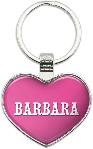 GRAPHICS & MORE Metal Keychain Key Chain Ring Pink I Love Heart Names Female B Baba - Barbie in Saudi Arabia