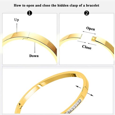 أساور Vessantara الذهبية للنساء، 2 حزمة من أساور الزركونيا المكعبة المطلية بالذهب أساور الصداقة للفتيات سوار حجر الراين الذهبي هدايا الأصدقاء للنساء in Kuwait