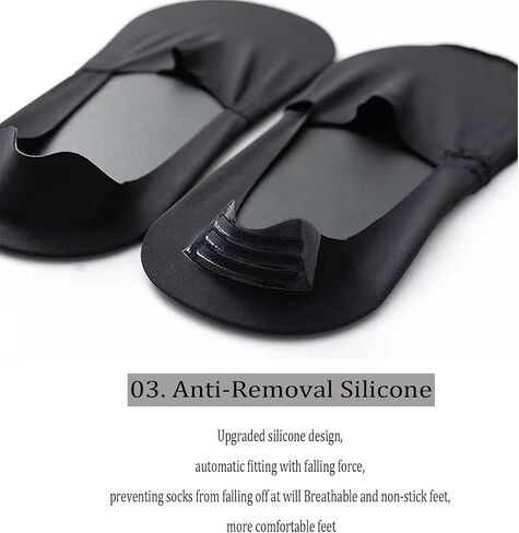 HNFYSMQL Casual Men Socks Invisible Thin Low Cut Sock Breathable No Show Silicone Non-slip Sock Cotton Bottom 3 Pairs in Saudi Arabia