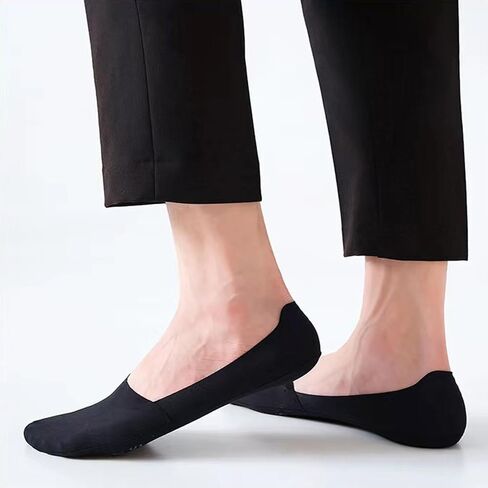 HNFYSMQL Casual Men Socks Invisible Thin Low Cut Sock Breathable No Show Silicone Non-slip Sock Cotton Bottom 3 Pairs in Saudi Arabia