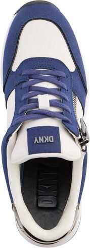 DKNY Women's Kaden-Lace Up Wedg Sneaker, Pebble/Ink Navy, 7 in Saudi Arabia