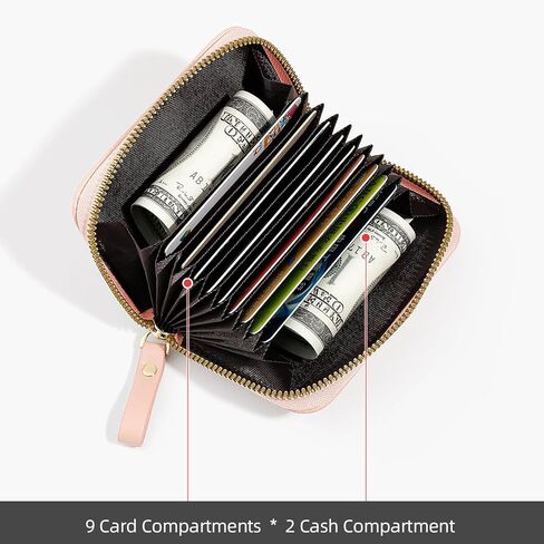 NVKIC حاملي بطاقات الائتمان لطيف للنساء نمط الفاكهة البريدي حول فو الجلود محفظة ضئيلة للفتيات النقدية محفظة نسائية للعملات المعدنية اللون الوردي in Kuwait