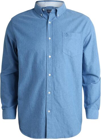 Chaps Men's Big and Tall Shirt - Button Down Oxford Shirt - Causal Long Sleeve Cotton Shirt for Men (L-4X Big & Tall) in Saudi Arabia