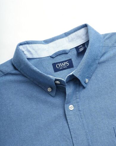 Chaps Men's Big and Tall Shirt - Button Down Oxford Shirt - Causal Long Sleeve Cotton Shirt for Men (L-4X Big & Tall) in Saudi Arabia