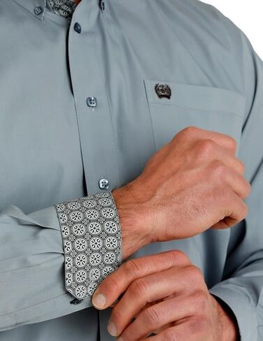 Cinch Men's Solid Grey Button Down Shirt Grey M in Saudi Arabia