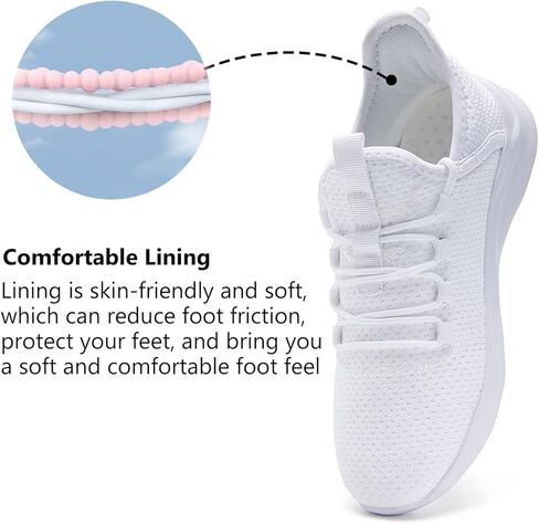 دبليو  واي جي ار كيو بي ان حذاء رياضي خفيف الوزن للمشي والتنس للنساء، حذاء رياضي عصري للتمارين الرياضية وصالة الالعاب الرياضية والجري in Kuwait