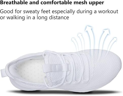 دبليو  واي جي ار كيو بي ان حذاء رياضي خفيف الوزن للمشي والتنس للنساء، حذاء رياضي عصري للتمارين الرياضية وصالة الالعاب الرياضية والجري in Kuwait