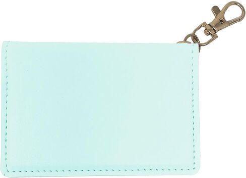 Southern Couture Solid Mint Green 5 x 4 Faux Leather Zippered ID Wallet in Saudi Arabia