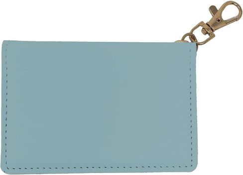 Southern Couture Solid Mint Green 5 x 4 Faux Leather Zippered ID Wallet in Saudi Arabia