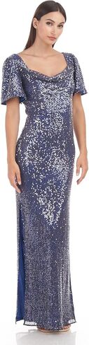 JS Collections Women's Stephanie Cowl Column Gown in Saudi Arabia