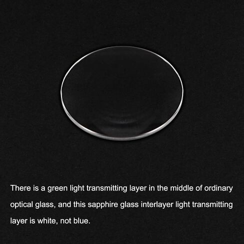 uxcell Watch Glass Sapphire Crystal Lens Single Dome Round 37mm Dia. 1.3mm Edge Thickness Replacement Parts, Clear in Saudi Arabia