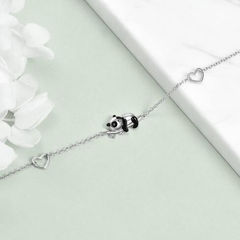 ONEFINITY Panda Necklace Bracelet Sterling Silver Panda Bamboo Jewelry Set for Women Girls Her in Saudi Arabia