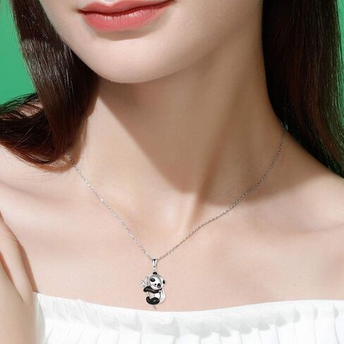 ONEFINITY Panda Necklace Bracelet Sterling Silver Panda Bamboo Jewelry Set for Women Girls Her in Saudi Arabia