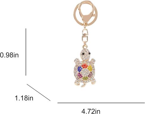 سلسلة مفاتيح فوزية كيوت تورتل بلينغ حجر الراين المبتكرة حقيبة ساحرة للنساء in Kuwait