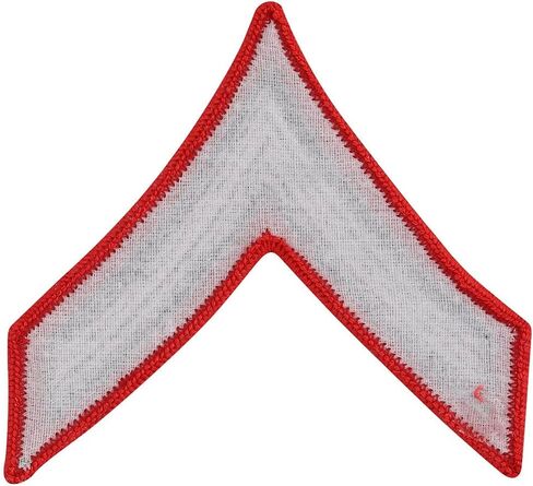 Marine Corps USMC Chevron Green Embroidered on red PFC Private 1st Class Male in Saudi Arabia