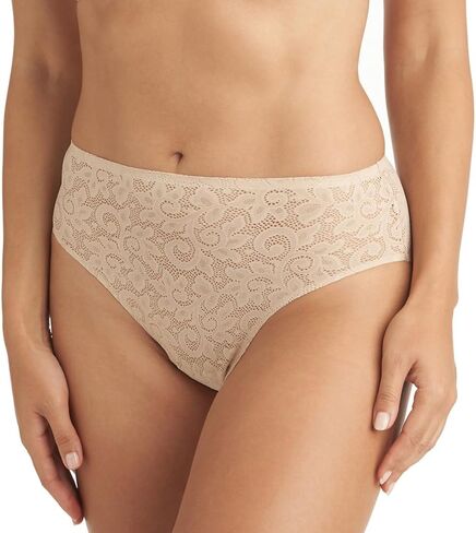 TC Women’s 3-Pack Lace Hi-Cut Brief Panties with Stay-Put Edge | No Show, No Ride Up | Everyday Confidence and Comfort | Medium in Saudi Arabia