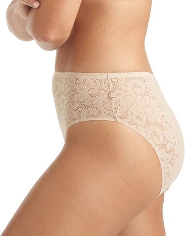 TC Women’s 3-Pack Lace Hi-Cut Brief Panties with Stay-Put Edge | No Show, No Ride Up | Everyday Confidence and Comfort | Medium in Saudi Arabia