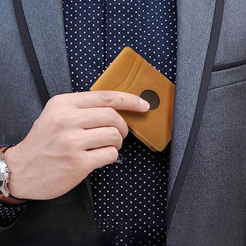 Slim Wallet for Men,Crazy Horse Leather Money Clip Mens Wallet,RFID Blocking Front Pocket Bifold Wallet, Minimalist Credit Card Holder with Gift Box in Saudi Arabia