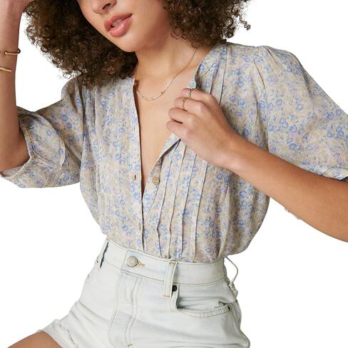 Lucky Brand Women's Pintuck Peasant Blouse in Saudi Arabia