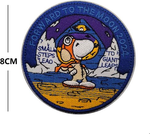 Forward to The Moon 2024 Embroidered Applique Patches Funny Embroidered Appliqué Patches Tactical Military Morale Combat Armband Badges in Saudi Arabia
