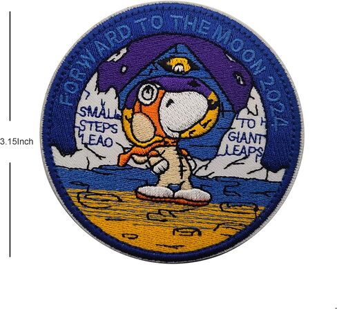 Forward to The Moon 2024 Embroidered Applique Patches Funny Embroidered Appliqué Patches Tactical Military Morale Combat Armband Badges in Saudi Arabia