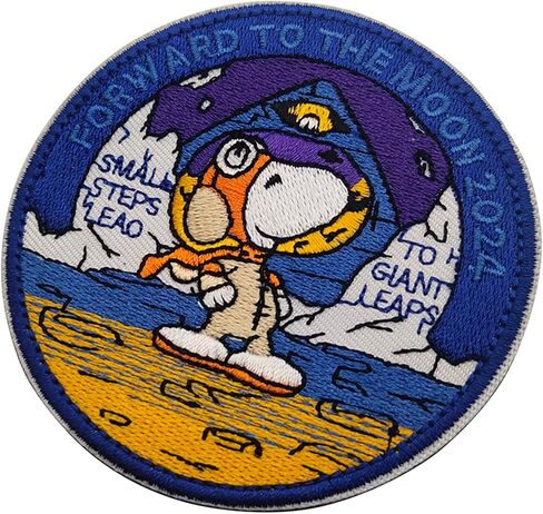 Forward to The Moon 2024 Embroidered Applique Patches Funny Embroidered Appliqué Patches Tactical Military Morale Combat Armband Badges in Saudi Arabia