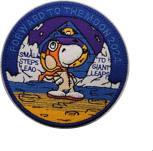 Forward to The Moon 2024 Embroidered Applique Patches Funny Embroidered Appliqué Patches Tactical Military Morale Combat Armband Badges in Saudi Arabia