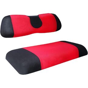 Golf Cart Seat Cover Set for Club Car DS, EZGO TXT, Small Breathable Bench Seat Covers, Washable Polyester Mesh Cloth without Logo