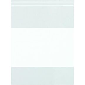 BOX USA BPB4006 White Block Reclosable Poly Bags, 4 mil, 5" x 7", Clear (Pack of 1000)